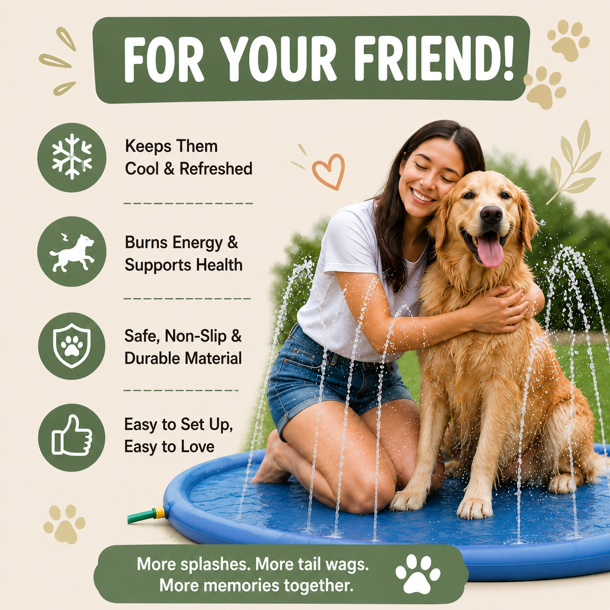 SplashPad | The Backyard Water Playground Dogs Love