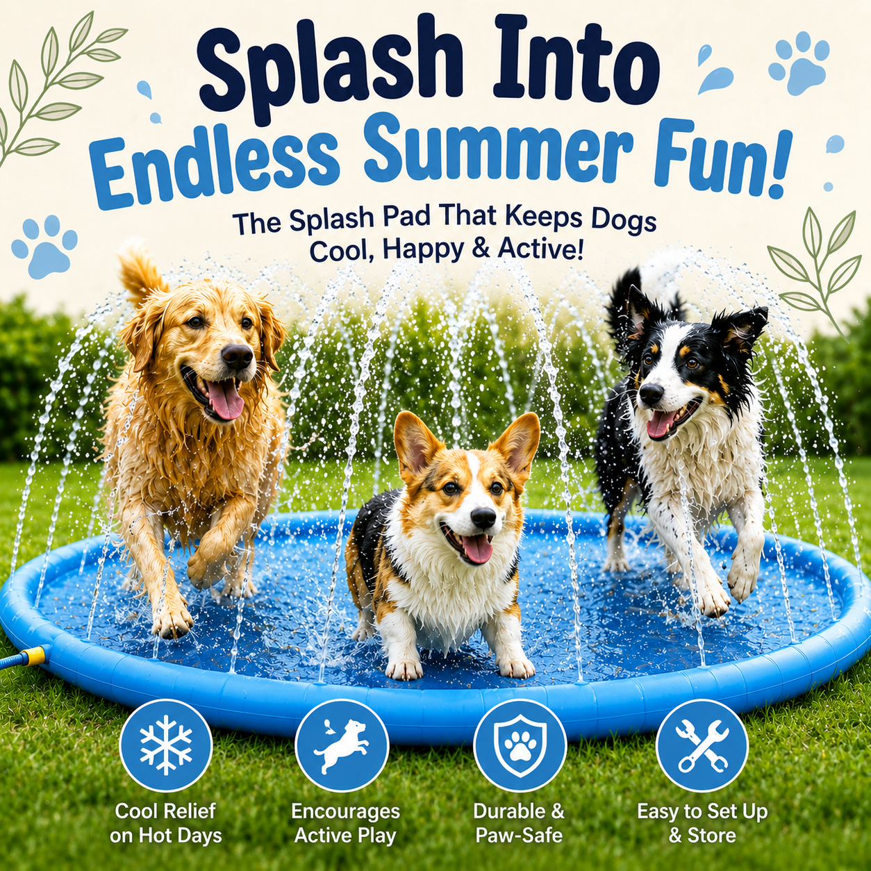 SplashPad | The Backyard Water Playground Dogs Love