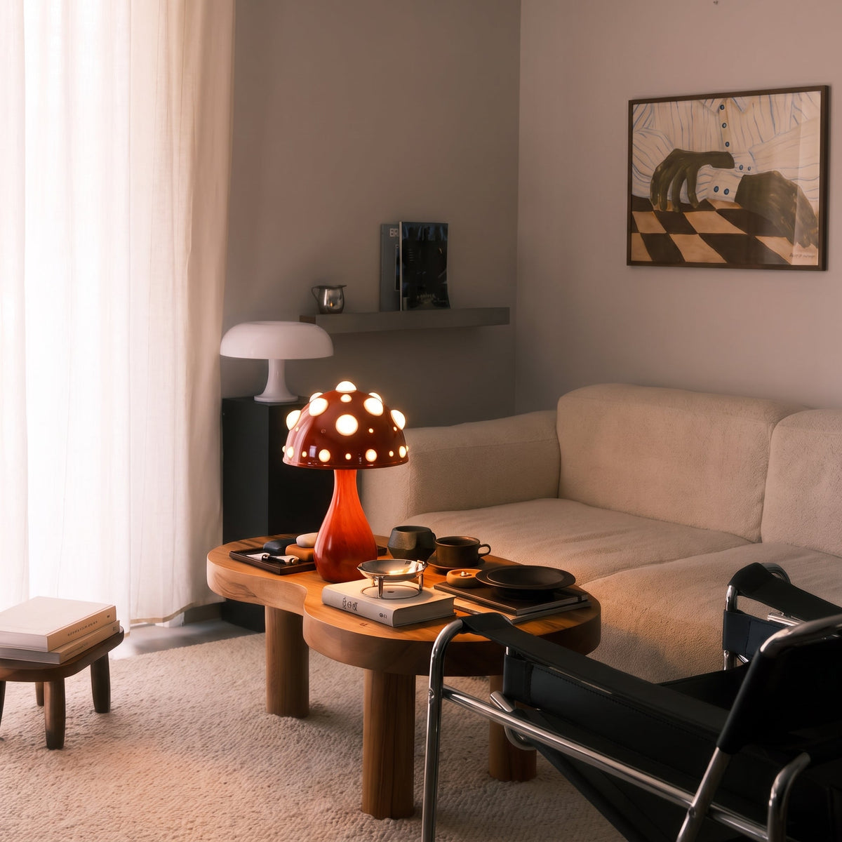 Designová stolní lampa Houba