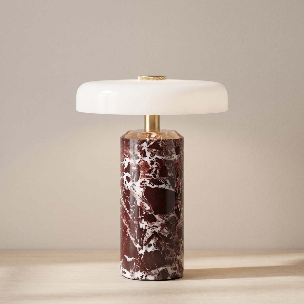 Trådlös Bordslampa i Marmor och Glas