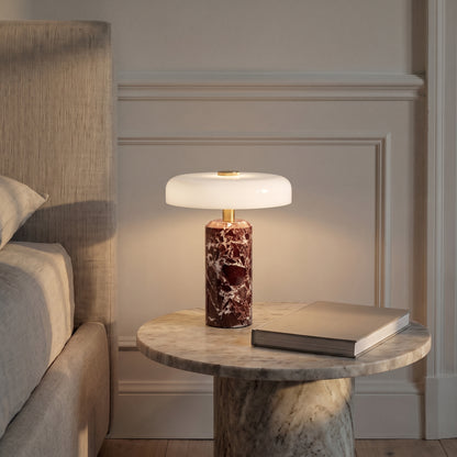 Trådlös Bordslampa i Marmor och Glas